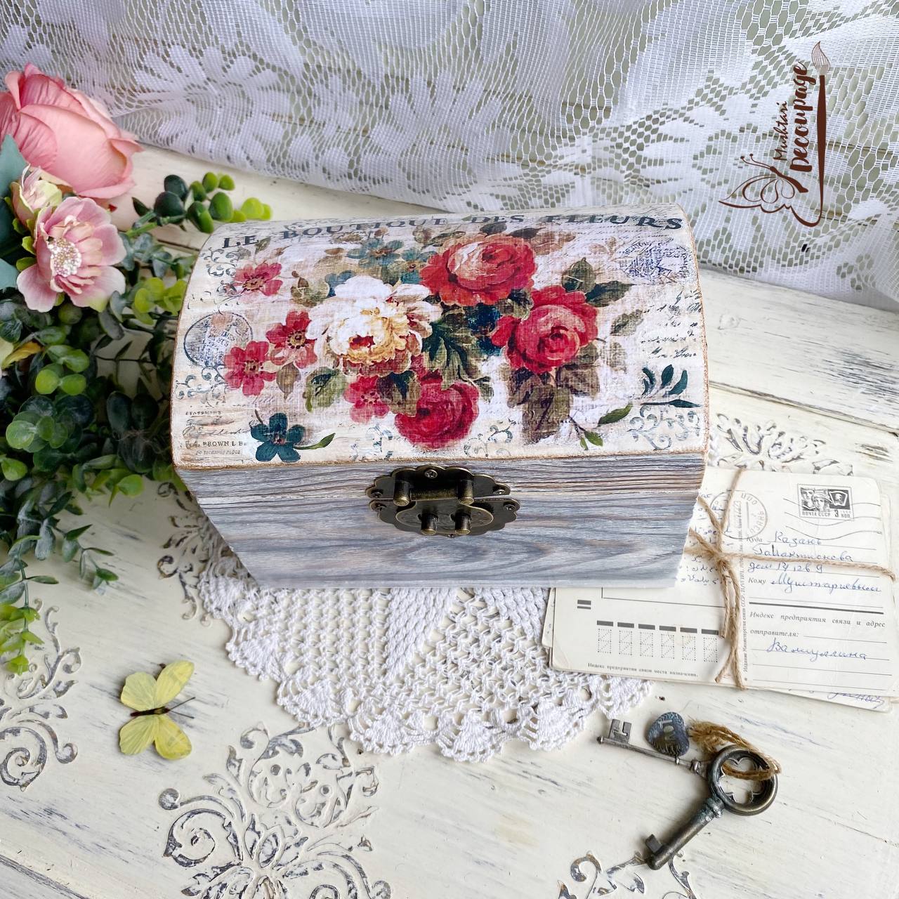 Wooden Box (9*12*12cm), From Mushtari Decoupage