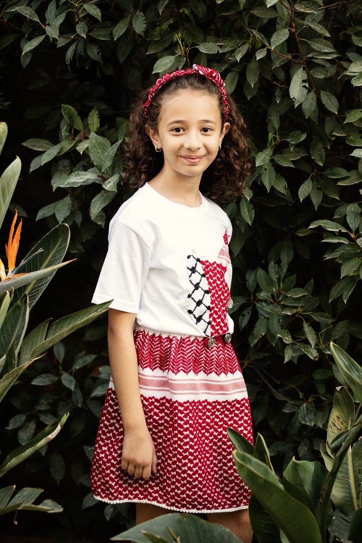 Palestinian/Jordanian Design kids Teeshirt Plus Skirt Set, by Dimazign