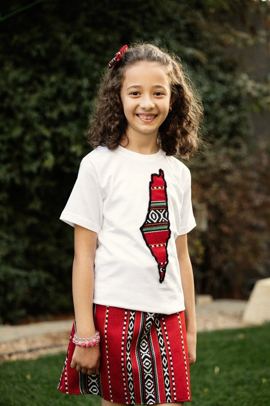 Palestinian Design Kids' Teeshirt with Skirt Set, by Dimazign