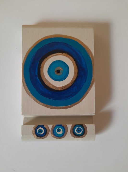 Wood Mobile Stand / Acrylic Paint, from Grasso’s Art