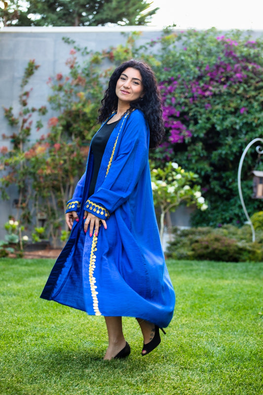 Dark Blue Abaya, From Wisam Collection