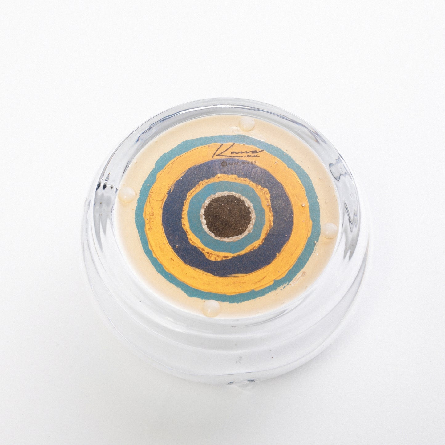 Hand Painted Glass Ashtray, From Kanz