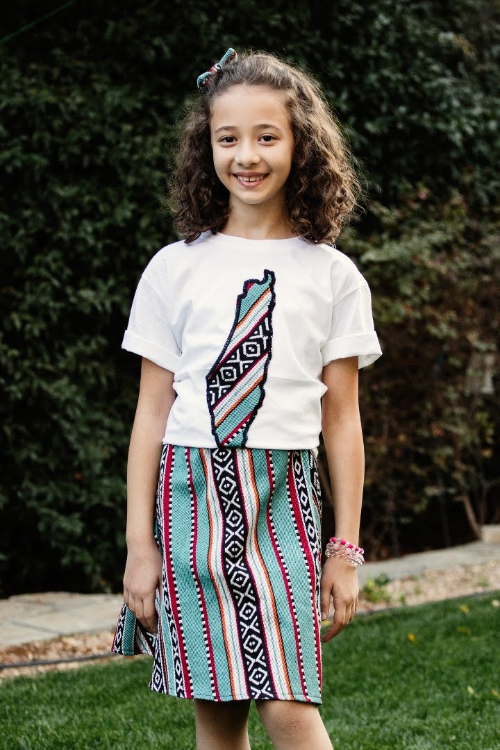 Palestinian Design Kids' Teeshirt with Skirt Set - Virtual Bazaar Jordan