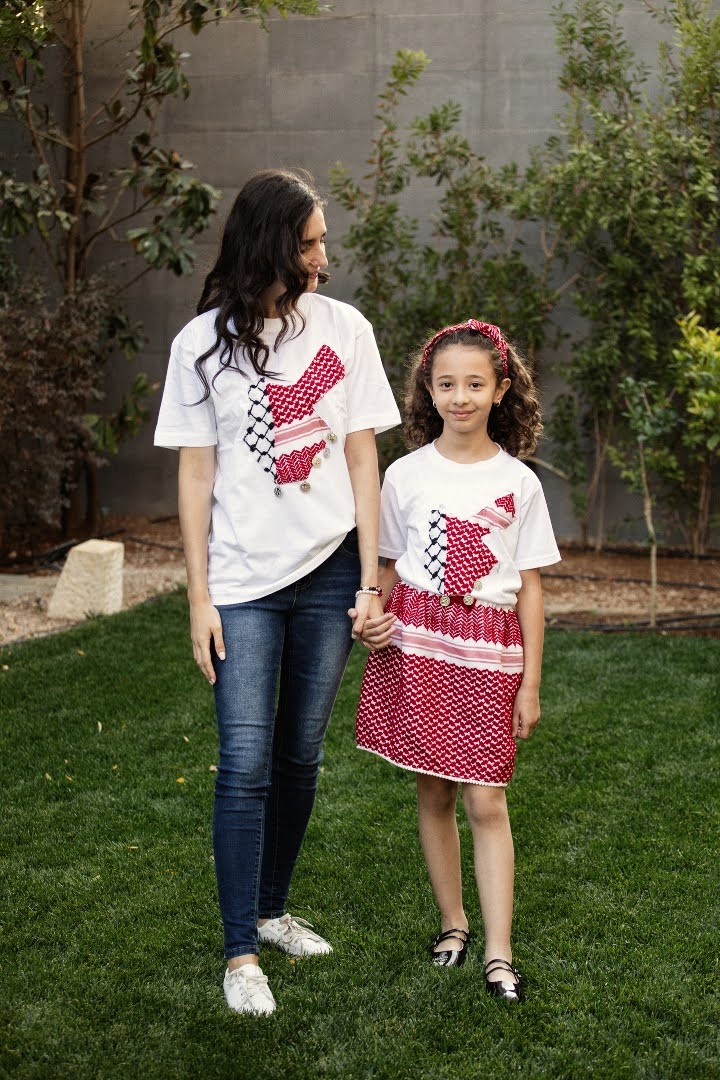 Palestinian/Jordanian Design kids Teeshirt Plus Skirt Set, by Dimazign