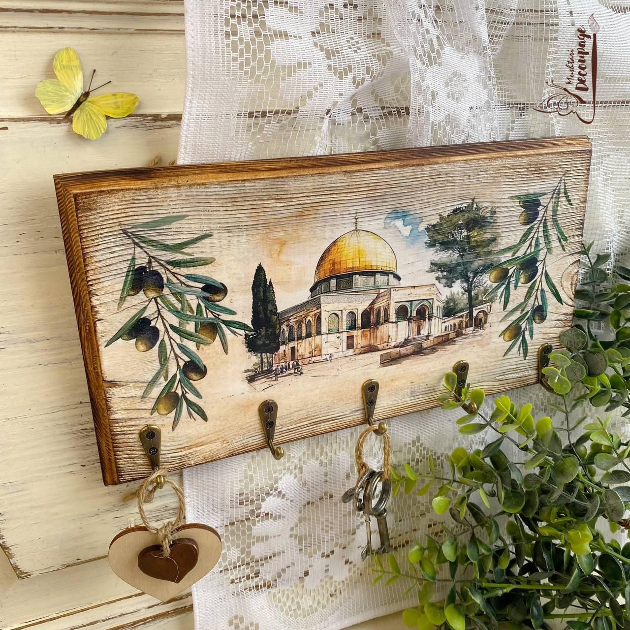 Wooden Key Holder, From Mushtari Decoupage