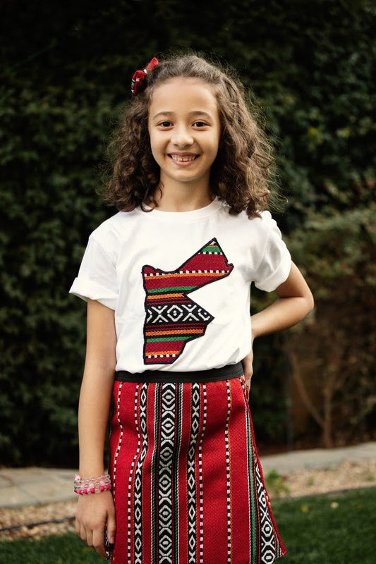 Jordanian Design Kids' Teeshirt with Skirt Eet, by Dimazign