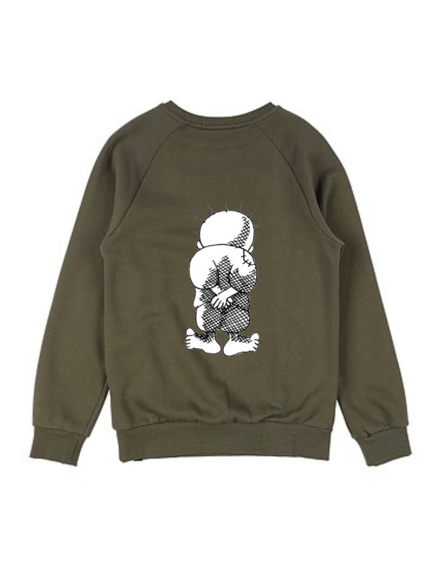 Palestine Handala Khaki Sweatshirt - Virtual Bazaar Jordan