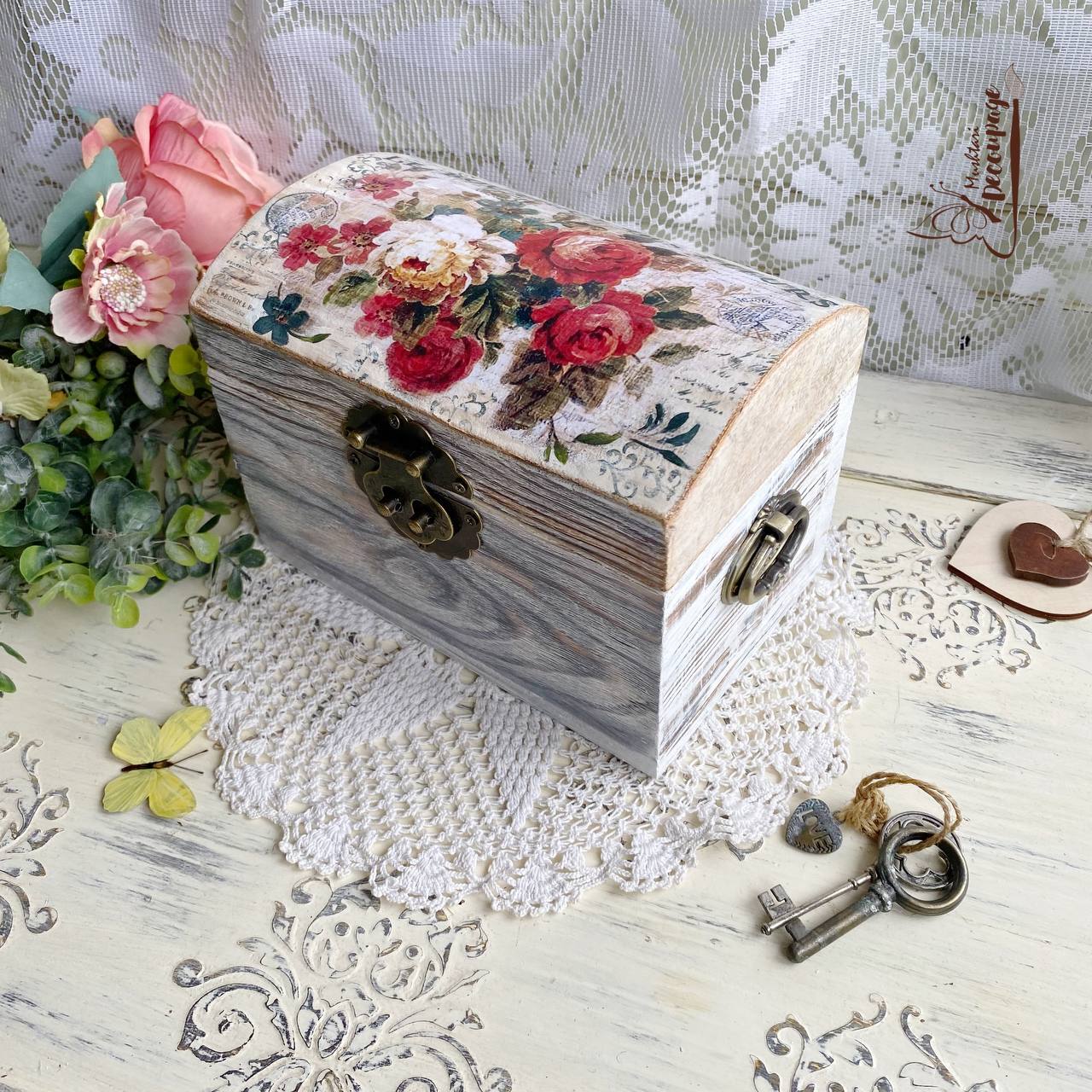 Wooden Box (9*12*12cm), From Mushtari Decoupage