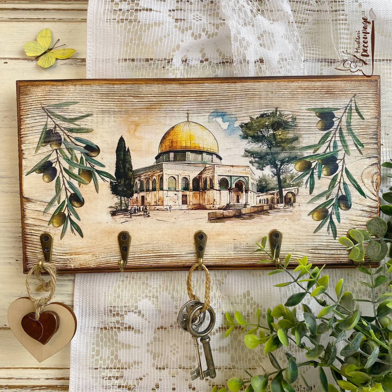 Wooden Key Holder, From Mushtari Decoupage