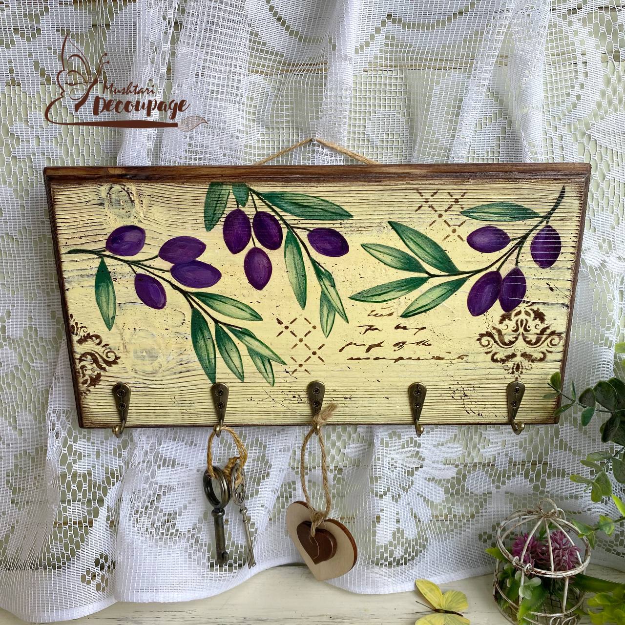 Wooden Key Holder, From Mushtari Decoupage