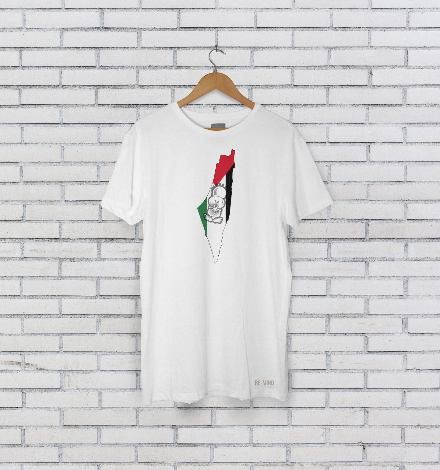 Palestine Map Teeshirt, by Re-Mind