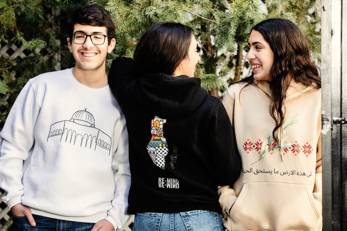 Palestinian Print Sweatshirt, by Re-Mind