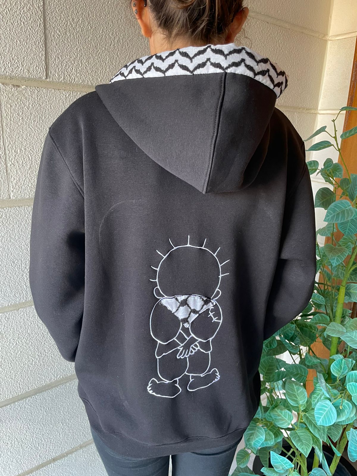 Palestinian Design zip-up Hoodie, by Dimazign