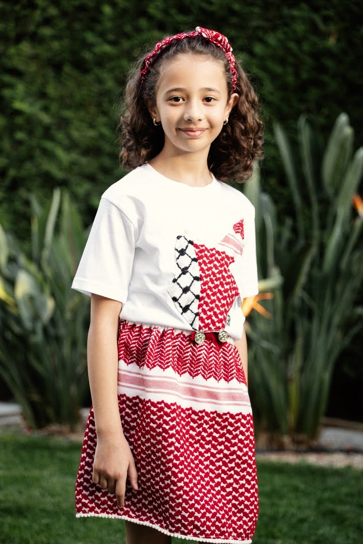 Palestinian/Jordanian Design kids Teeshirt Plus Skirt Set, by Dimazign