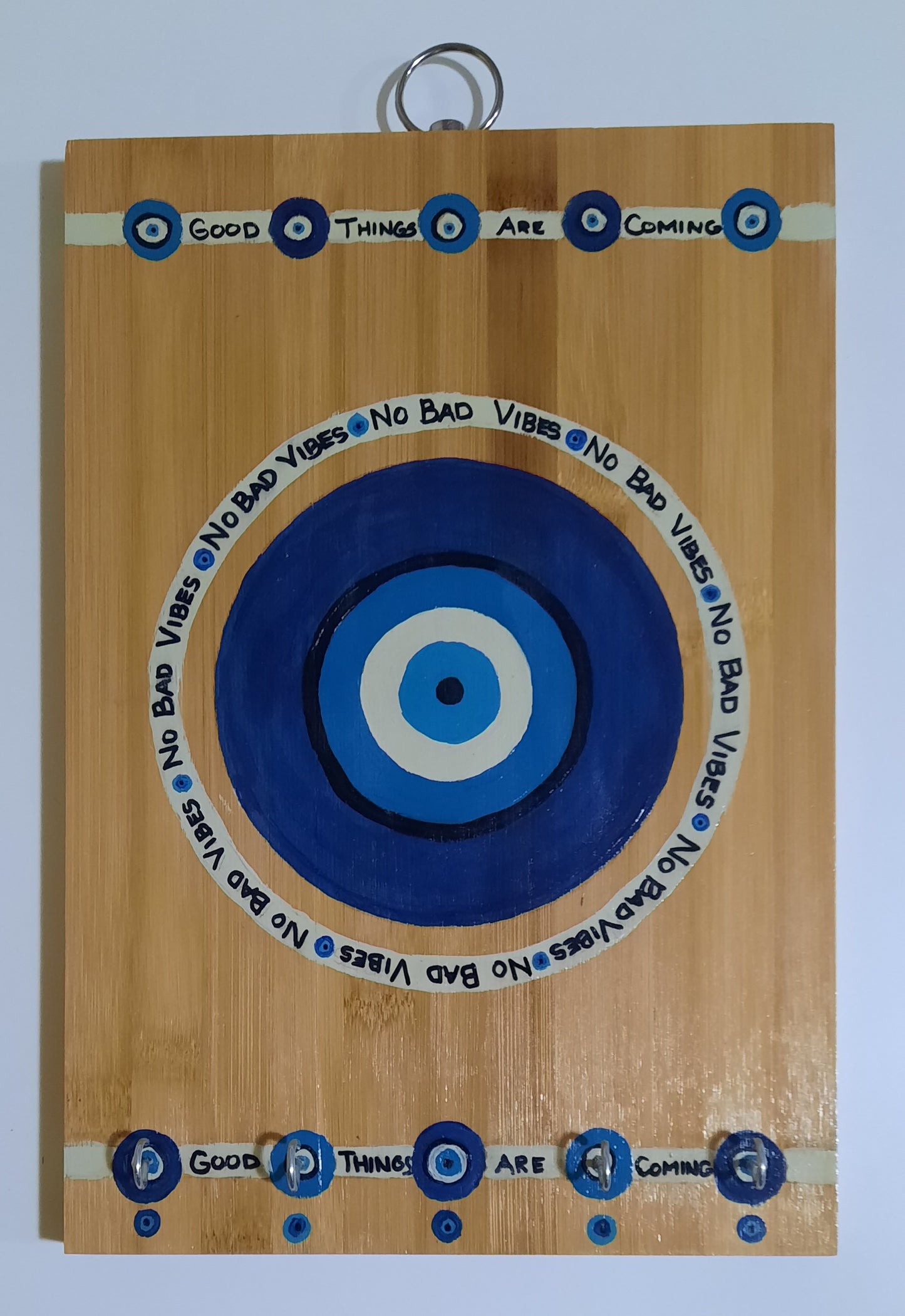 Key Hanger Board - Acrylic Paint On Wood, From Grasso’s Art