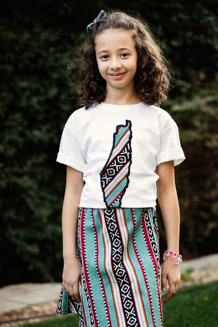 Palestinian Design Kids' Teeshirt with Skirt Set - Virtual Bazaar Jordan