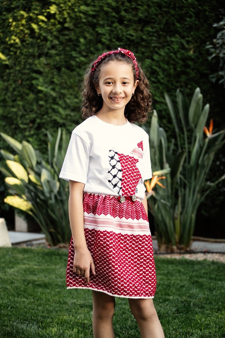 Palestinian/Jordanian Design kids Teeshirt Plus Skirt Set, by Dimazign