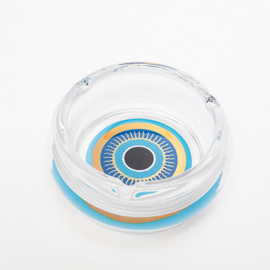 Hand Painted Glass Ashtray, From Kanz