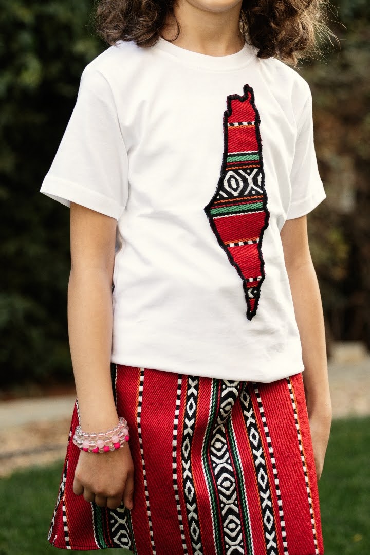 Palestinian Design Kids' Teeshirt with Skirt Set, by Dimazign