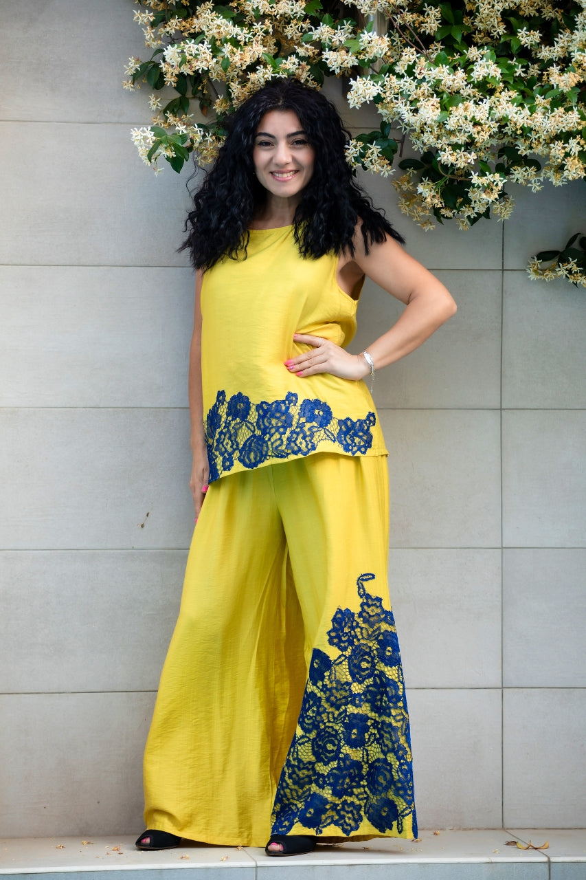 Yellow & Navy Set - Virtual Bazaar Jordan