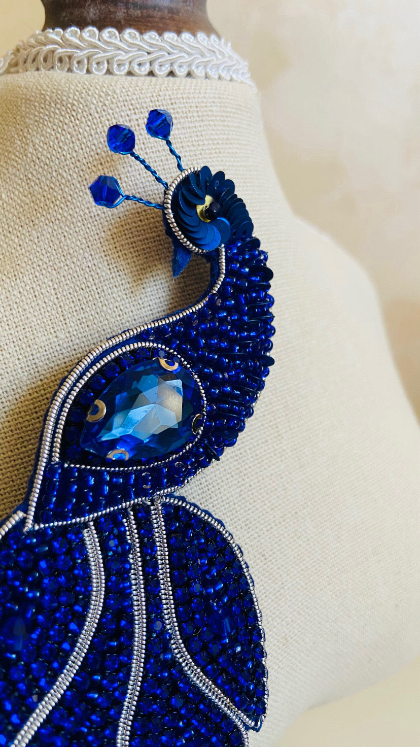 Royal Blue Brooch Pin