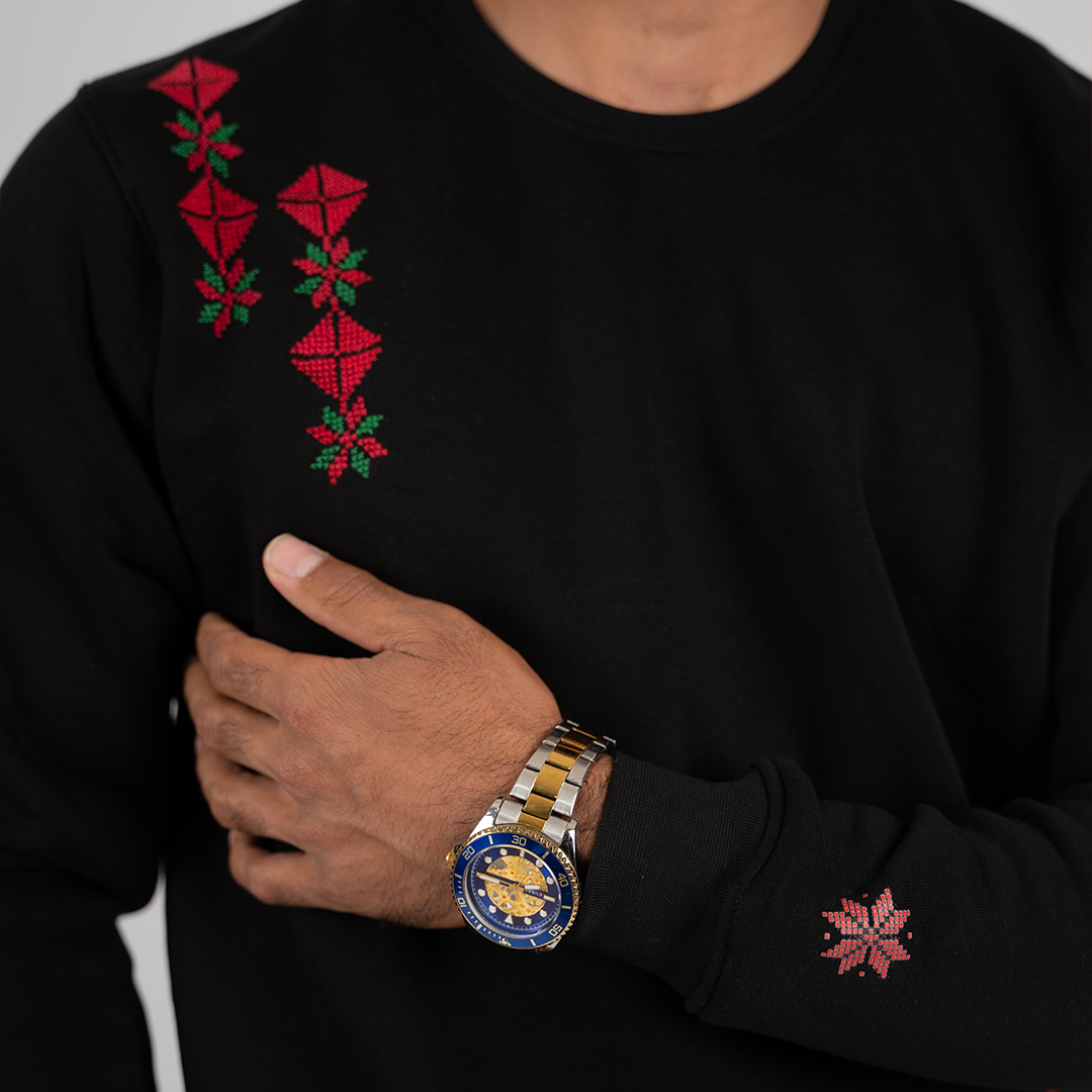 Men Balat Sweatshirt (Tiles) - Virtual Bazaar Jordan