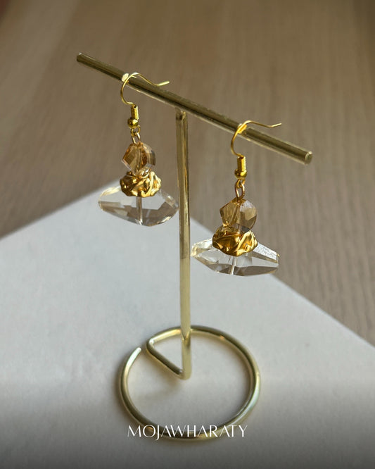 Clear Chinese Crystal Earrings