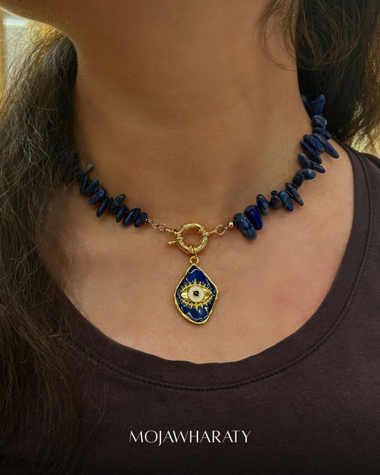 Lapis Lazuli Eye Pendant Necklace