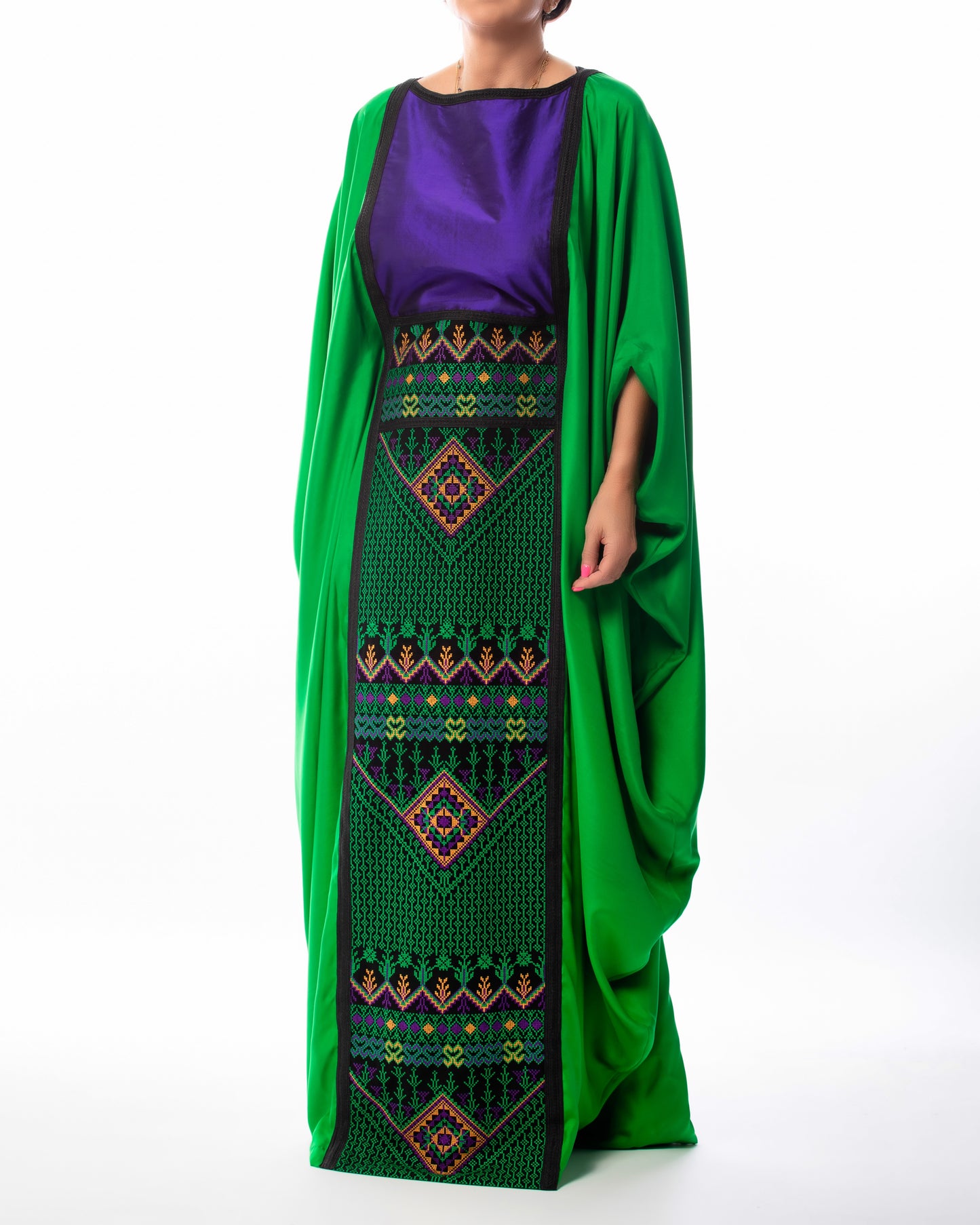 Mixed Silk Maxi Dress, From Kanz