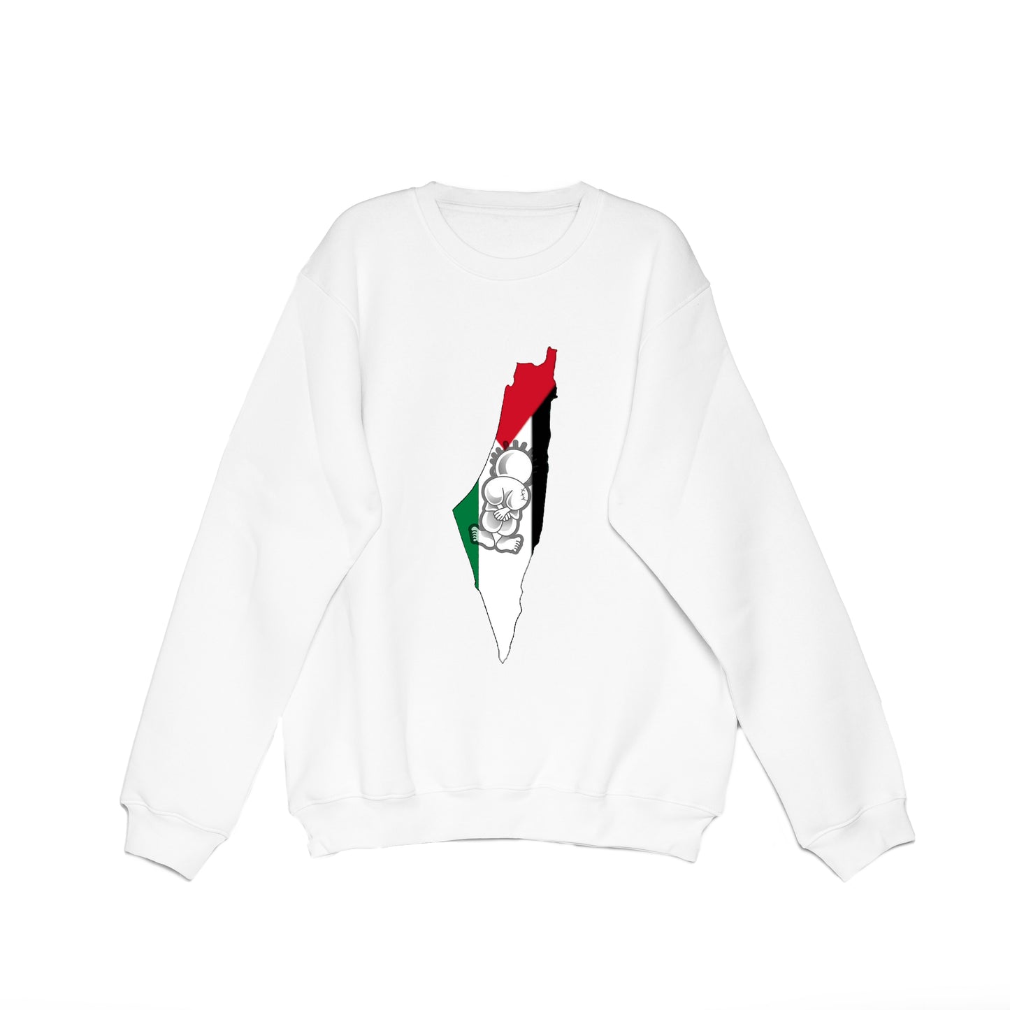 Palestinian Print Sweatshirt - Virtual Bazaar Jordan