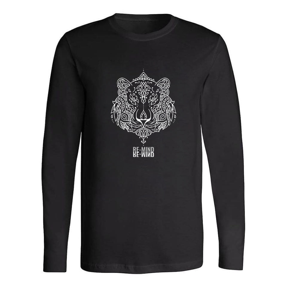 'Tiger Mandala' long sleeve tee-shirt, by Re-Mind'