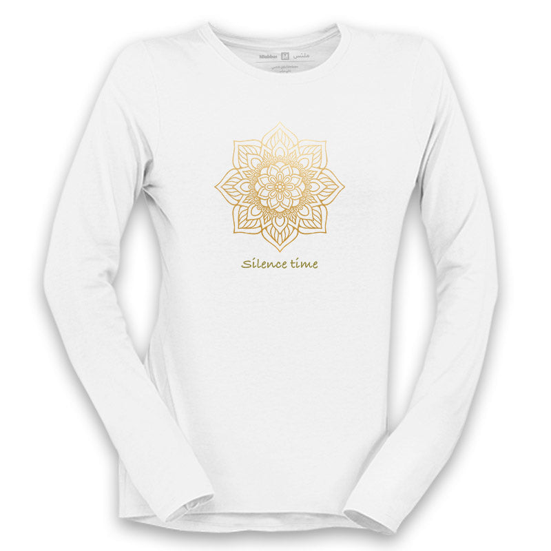 'Gold Mandala' long sleeve tee-shirt, by Re-Mind'