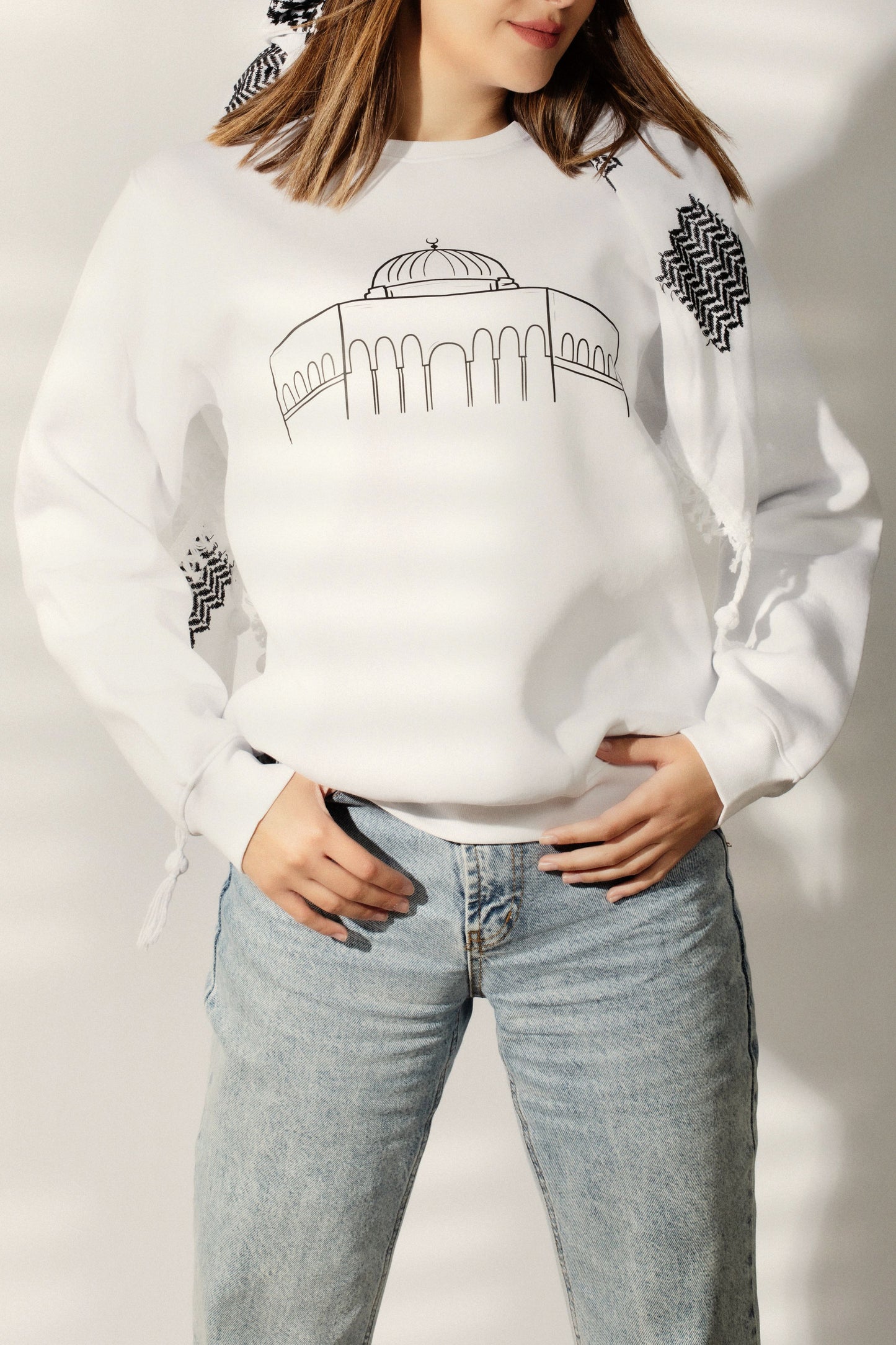 Palestinian Print Sweatshirt, by Re-Mind