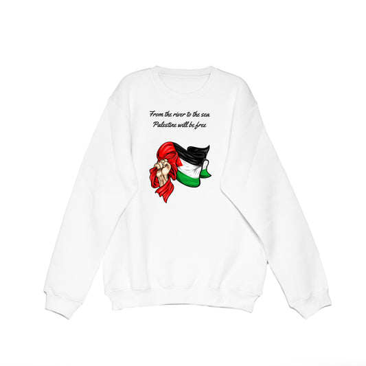 Palestinian Print Sweatshirt, by Re-Mind