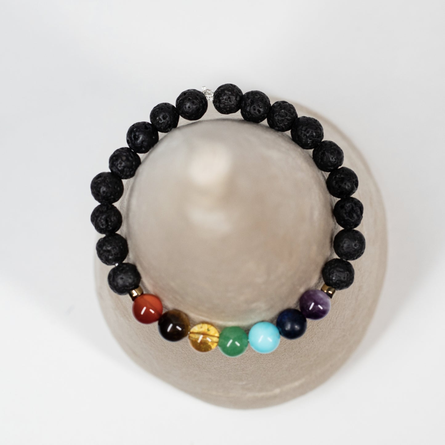 7-Chakras with Lava Stone Bracelet