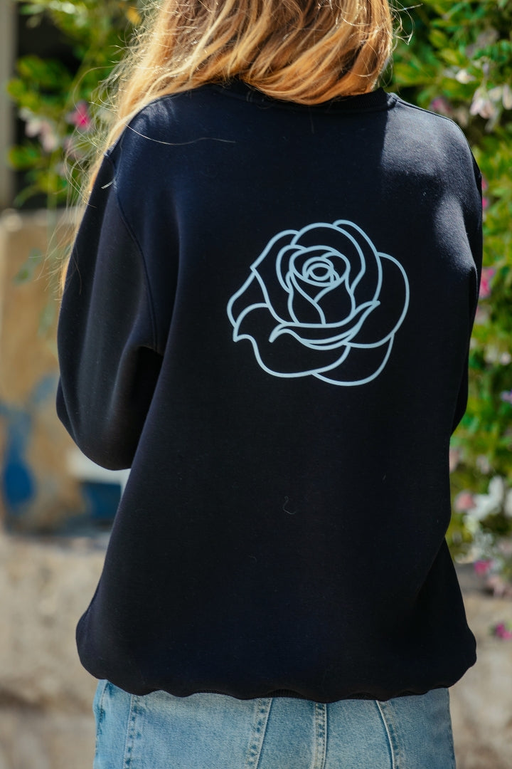 Rose Design Sweatshirt, From Re-Mind