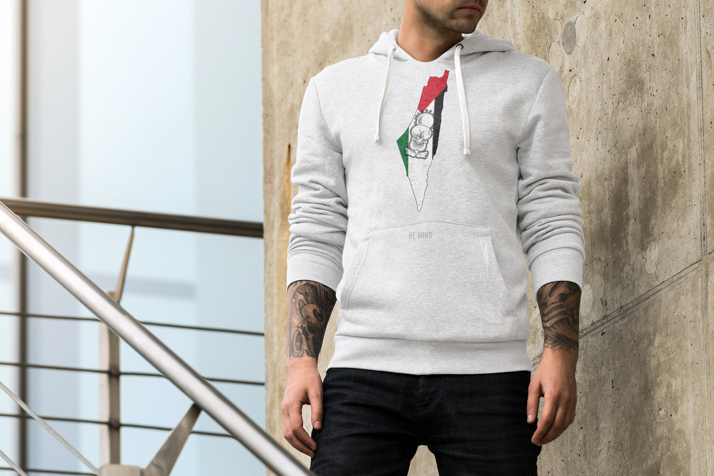 Palestinian print Hoodie, by Re-Mind