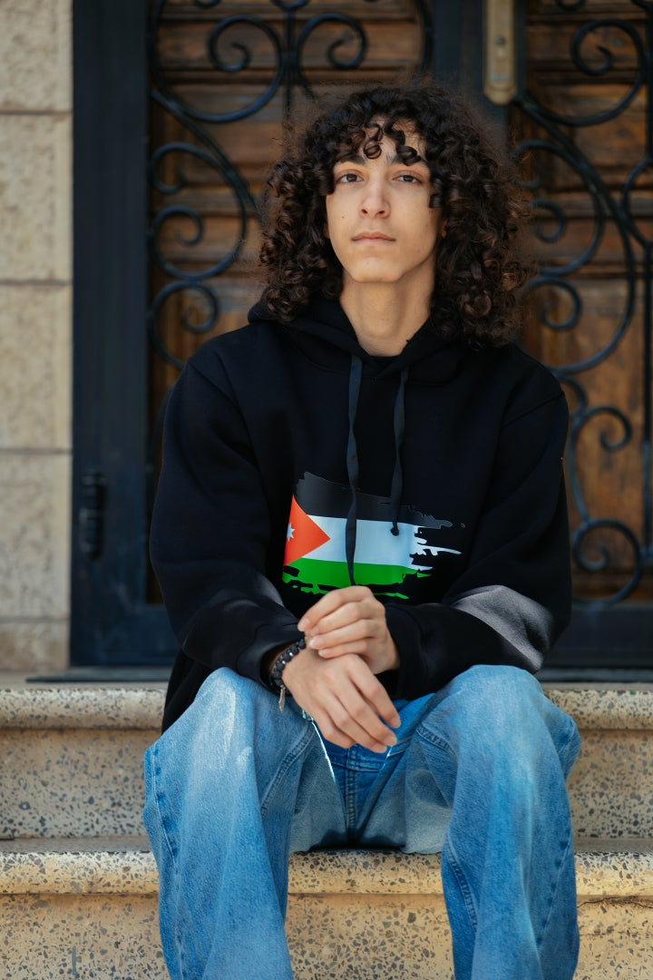 Jordan Flag Print Hoodie, From Re-Mind