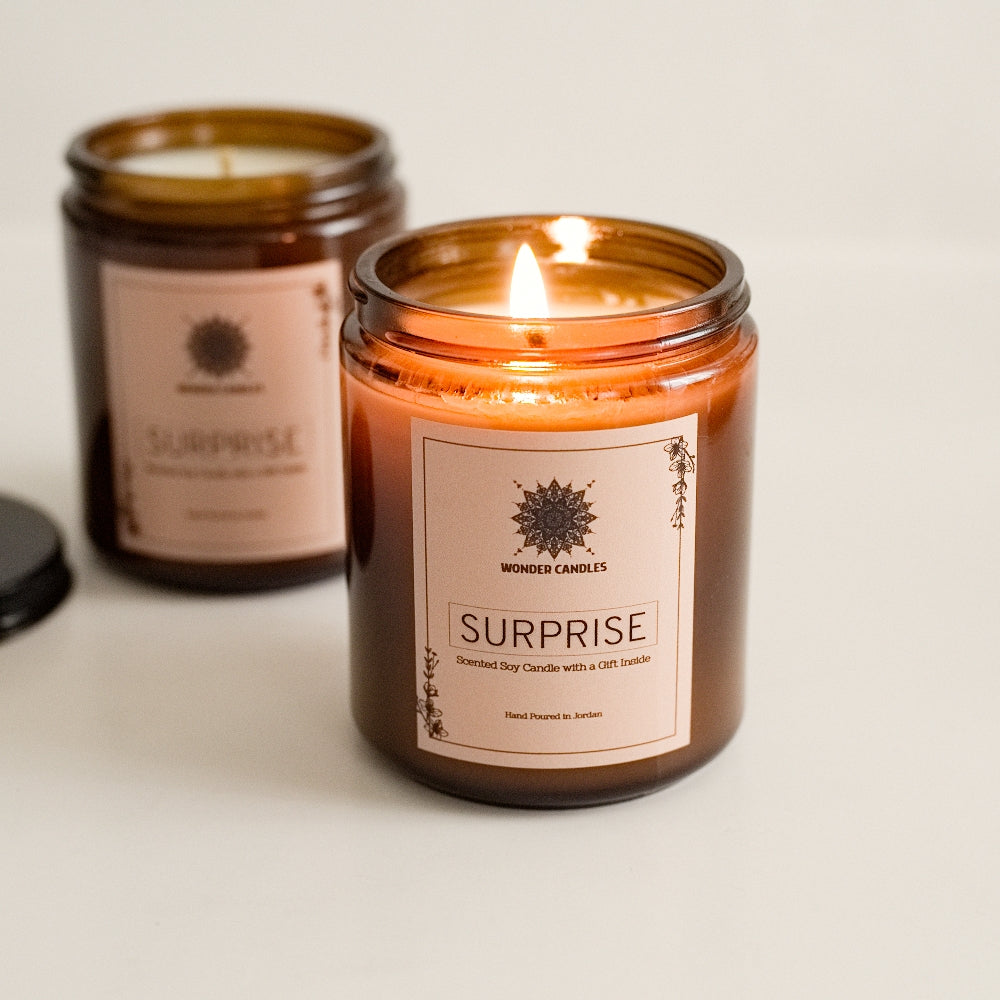 'Surprise' Candle with a Gift (Crystal), Citrus with Ilang Ilang