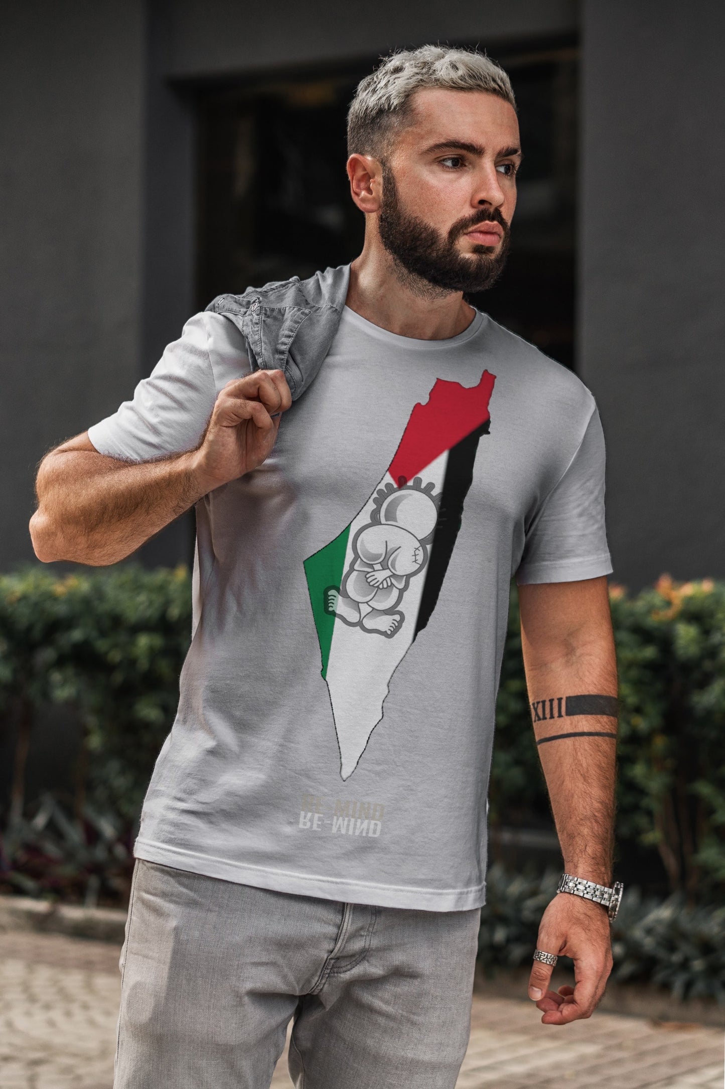 Palestine Map Teeshirt, by Re-Mind