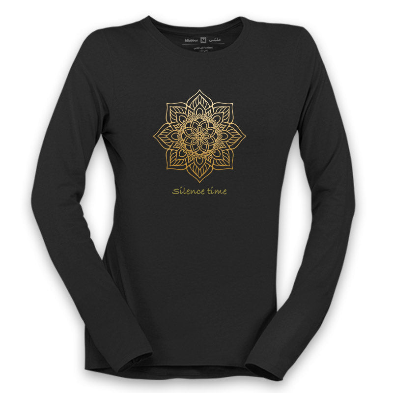 'Gold Mandala' long sleeve tee-shirt, by Re-Mind'