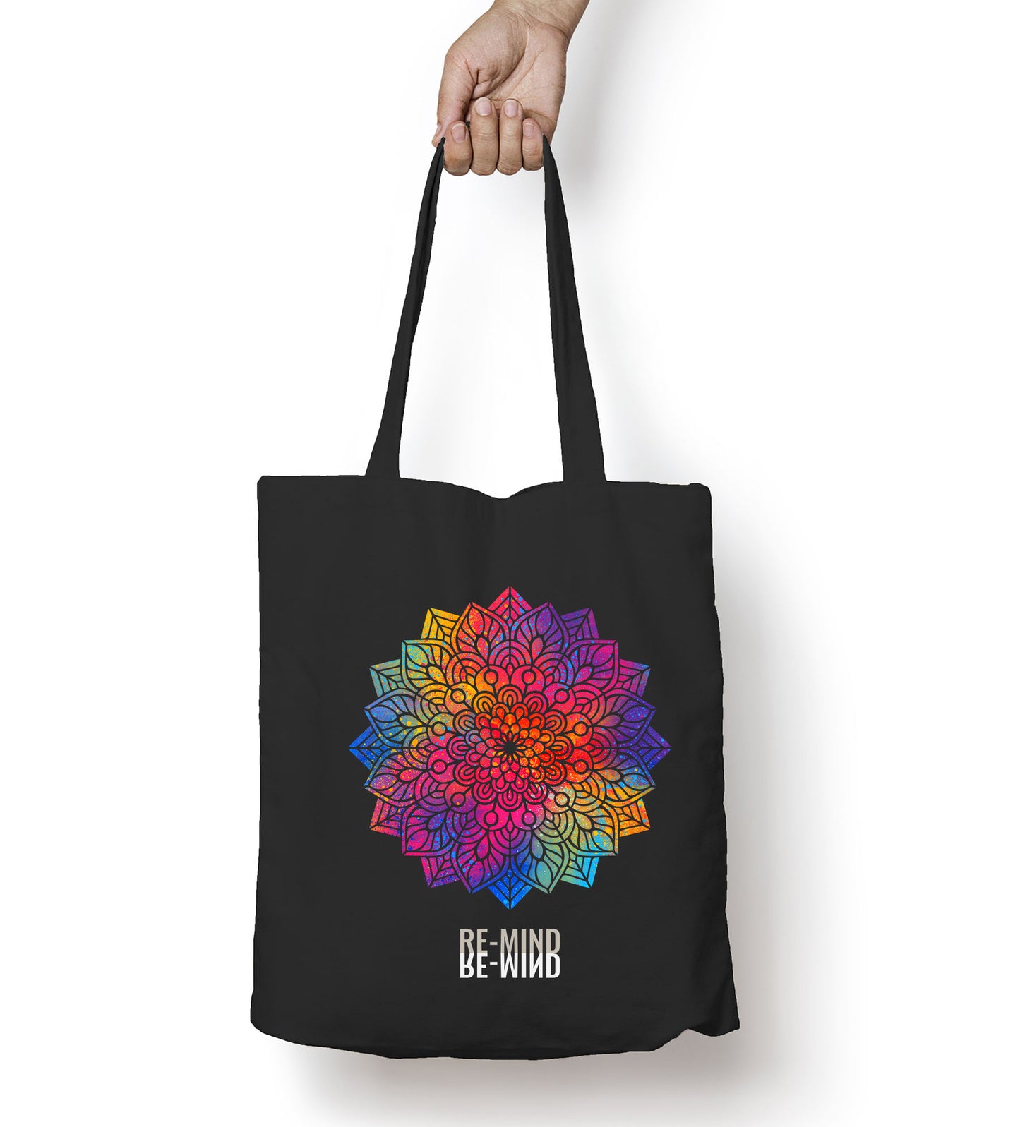 'Rainbow Mandala' tote bag, by Re-Mind'