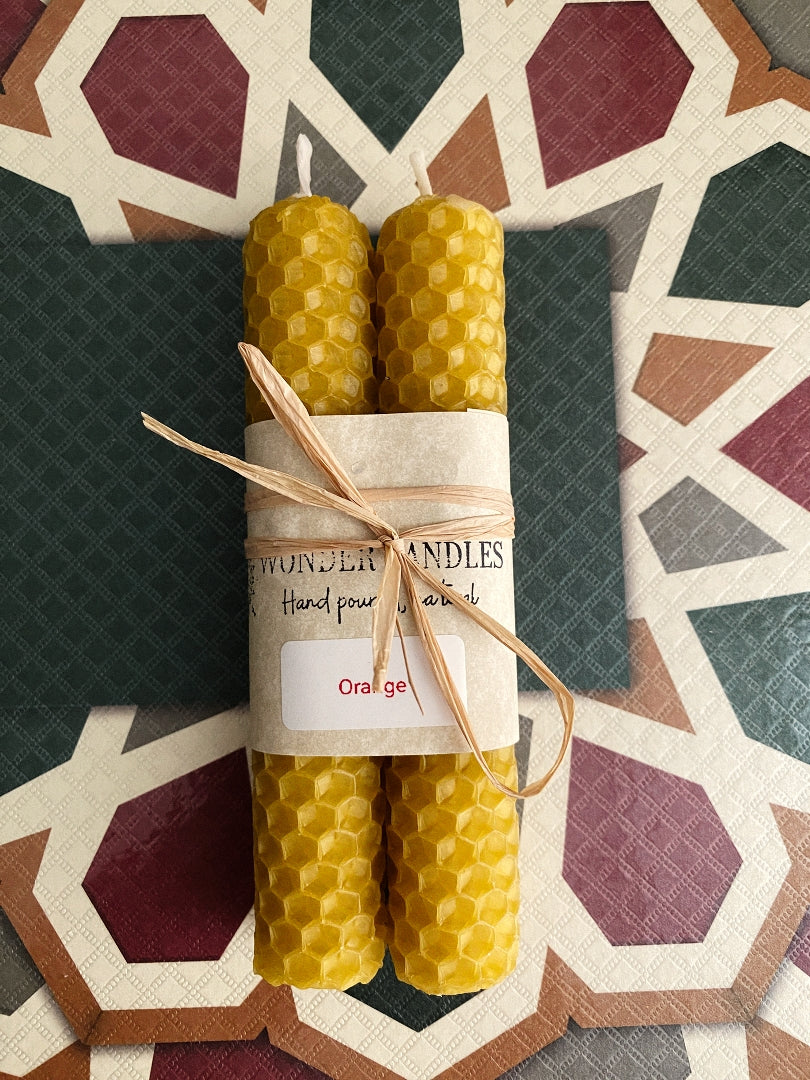 Russian Traditional Candles, Beeswax Orange