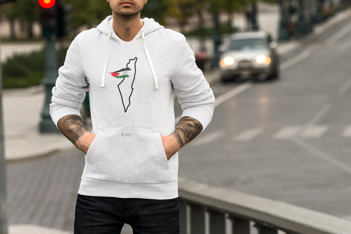 Palestinian print Hoodie, by Re-Mind