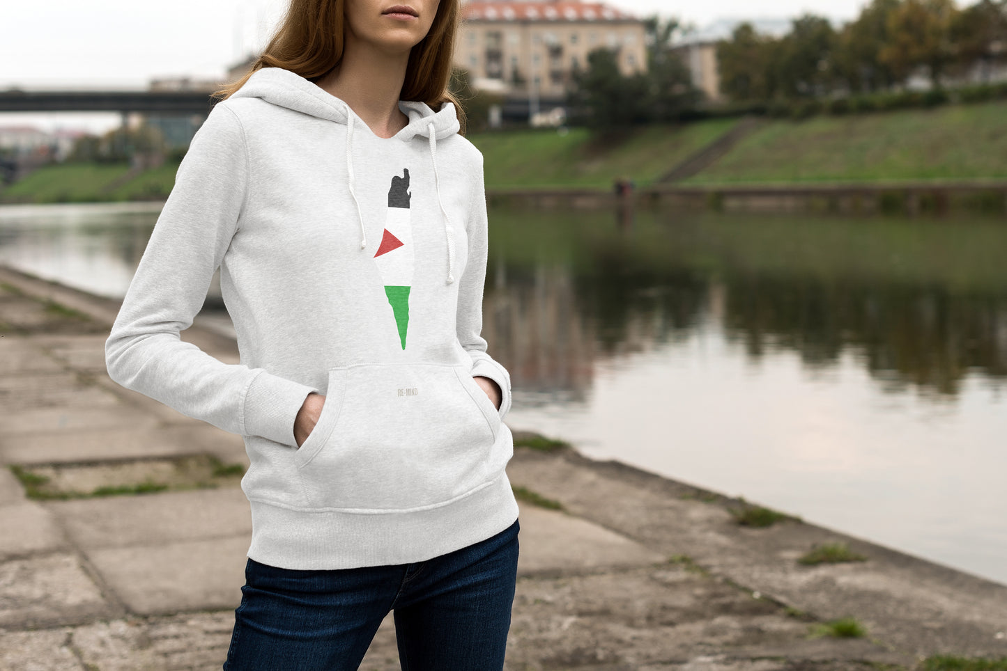 Palestinian Map print Hoodie, by Re-Mind