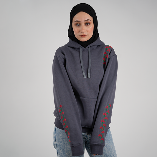 Jouri Hoodie (Flower) - Virtual Bazaar Jordan