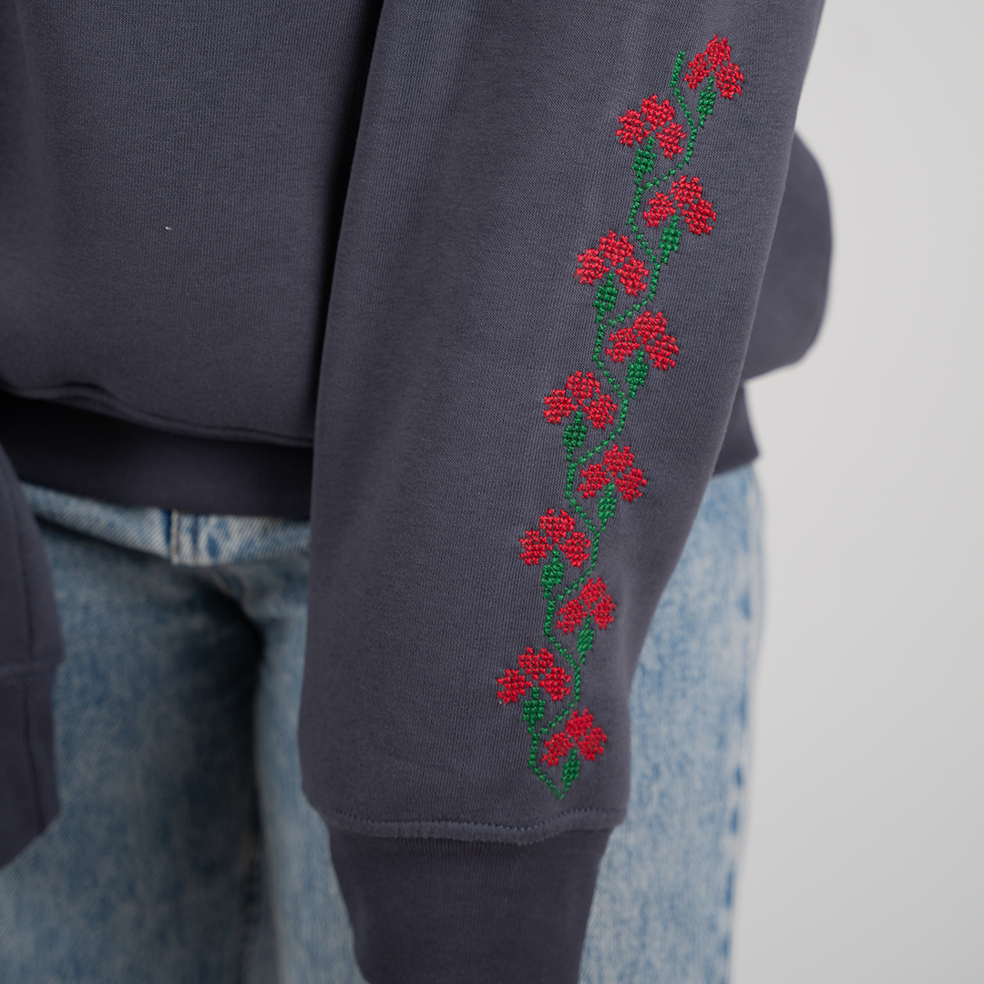 Jouri Hoodie (Flower) - Virtual Bazaar Jordan