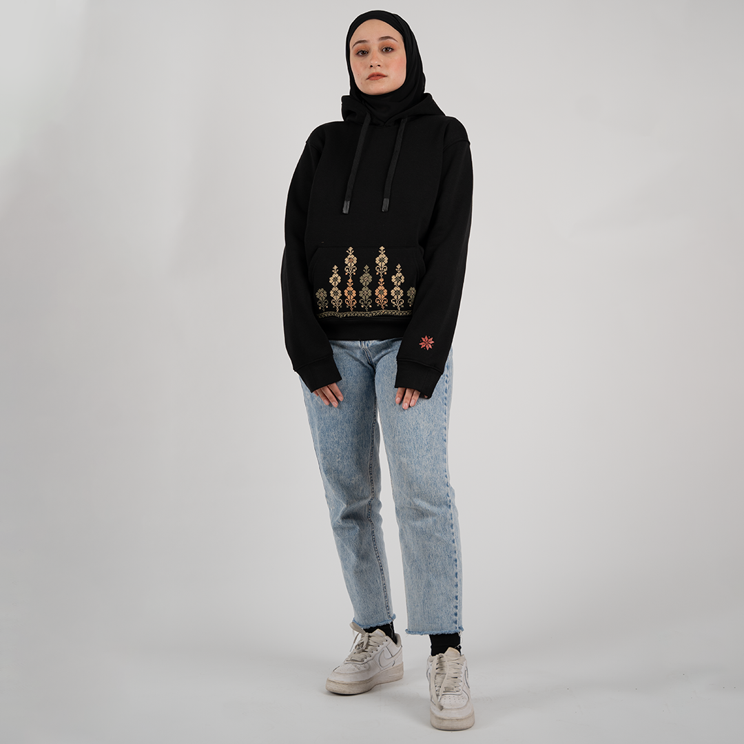 Rumi Hoodie (Rumi flower) - Virtual Bazaar Jordan