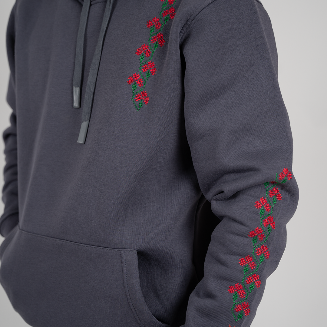 Jouri Hoodie (Flower) - Virtual Bazaar Jordan