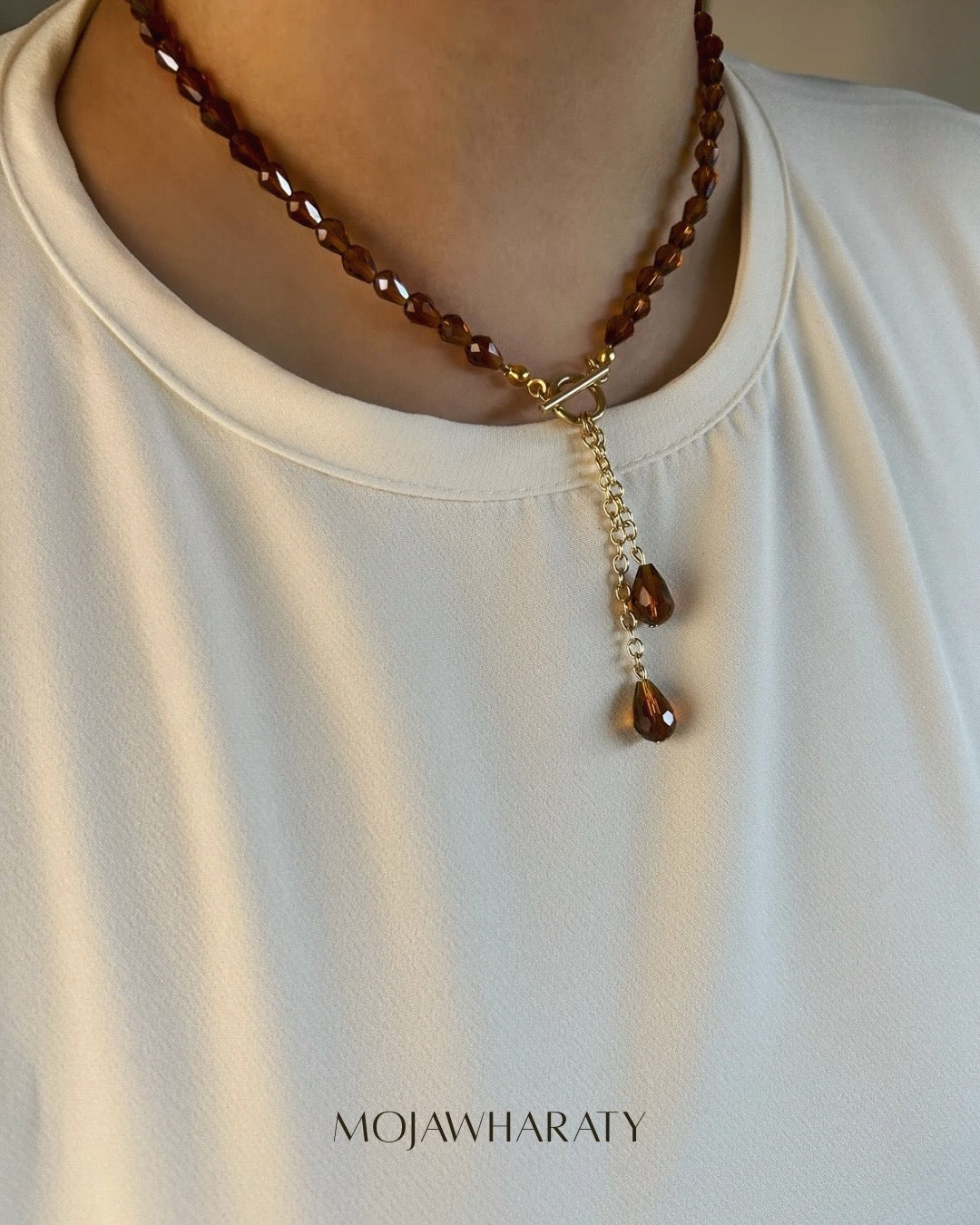Brown Gold-Plated Necklace